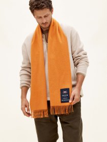 Wool cashmere scarf - orange