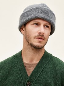 Wool watch cap - grey melange