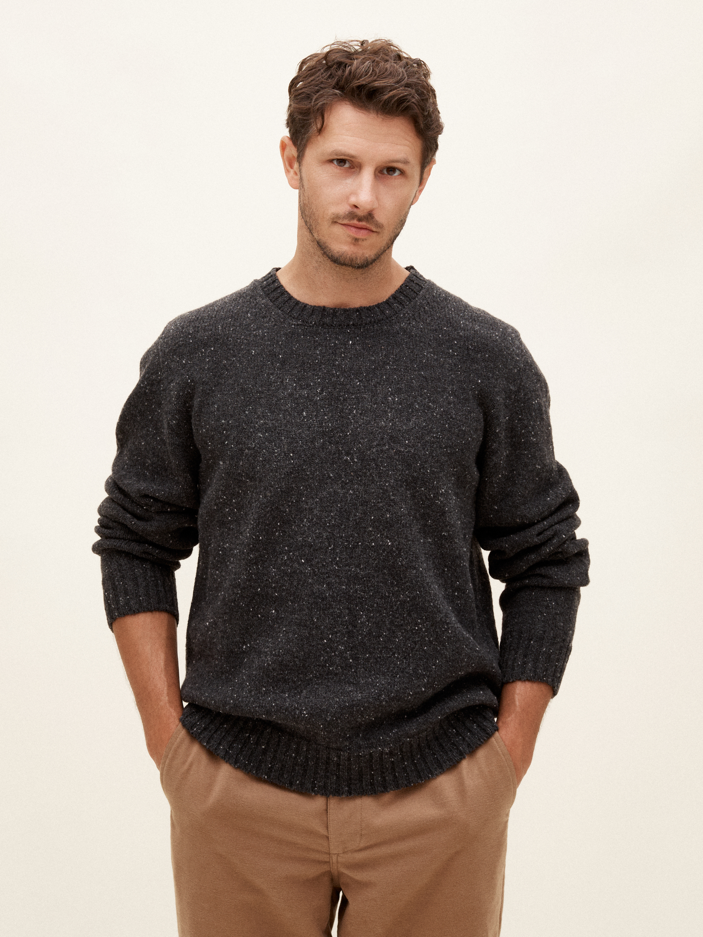 Spanish merino crewneck - anthracite