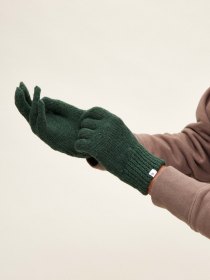 Spanish merino gloves - garden green
