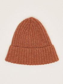Spanish merino beanie - rust
