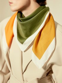 Cotton-silk blend scarf - Large
