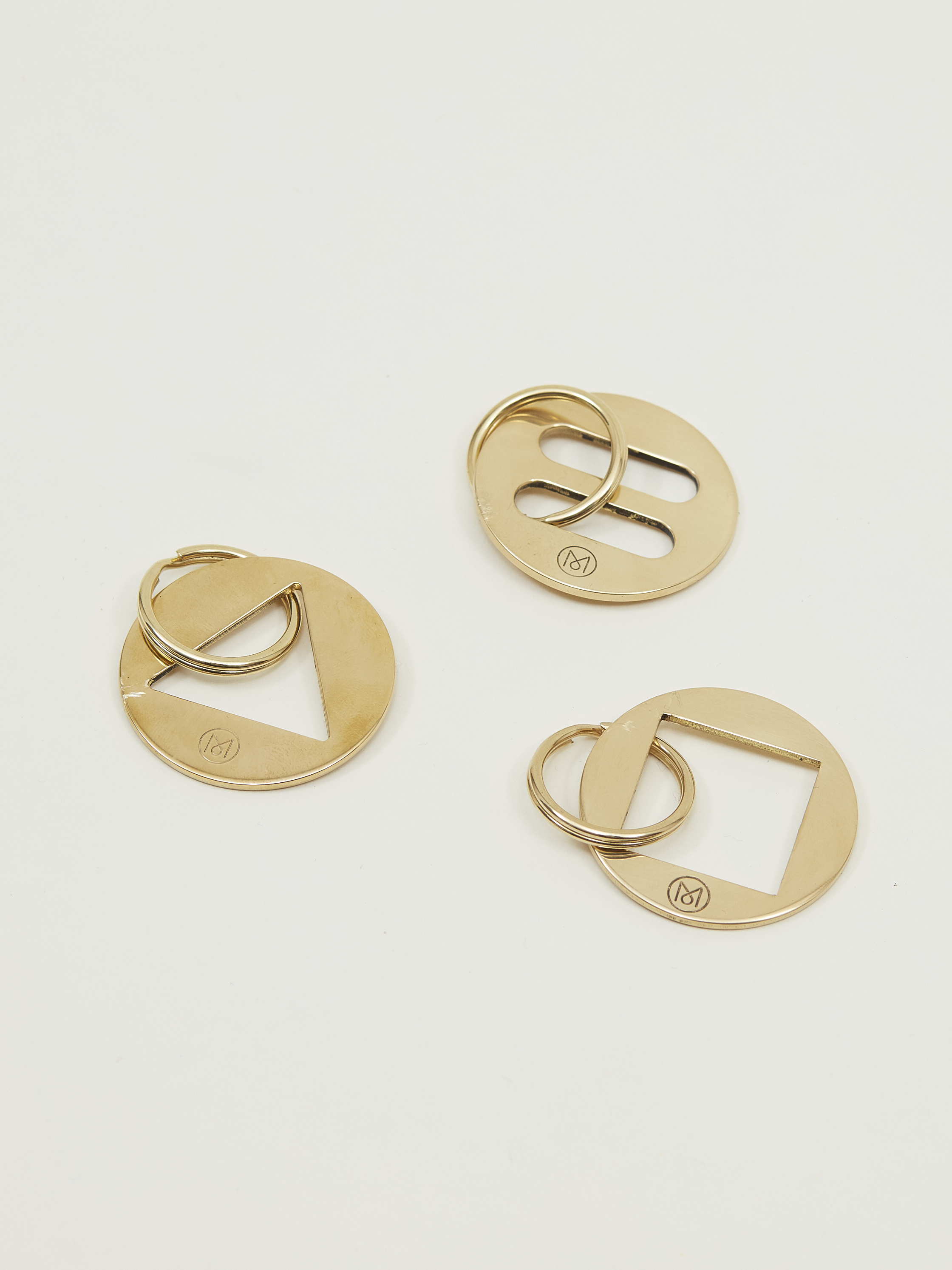 Monocle brass keyrings