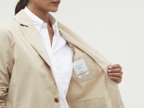 Deconstructed cotton blazer