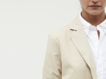 Deconstructed cotton blazer