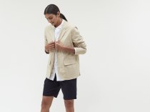Deconstructed cotton blazer