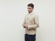 Deconstructed cotton blazer