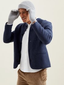 Set: Recycled cashmere beanie + gloves, Grey