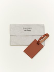 Leather luggage tag