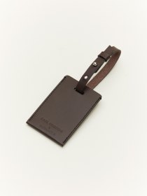 Leather luggage tag