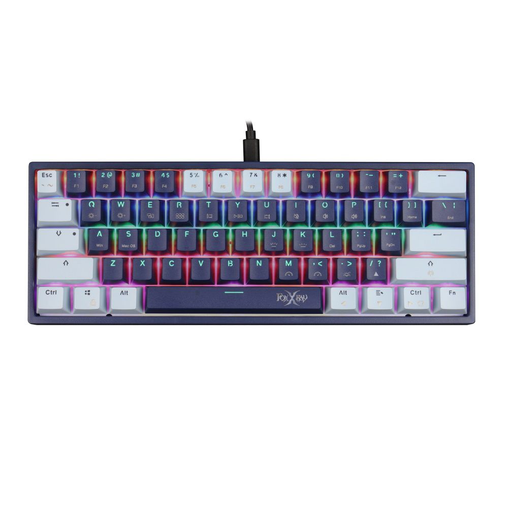 Foxxray HKM-80 Chronus 60% Mechanical Gaming Keyboard - Dark Blue