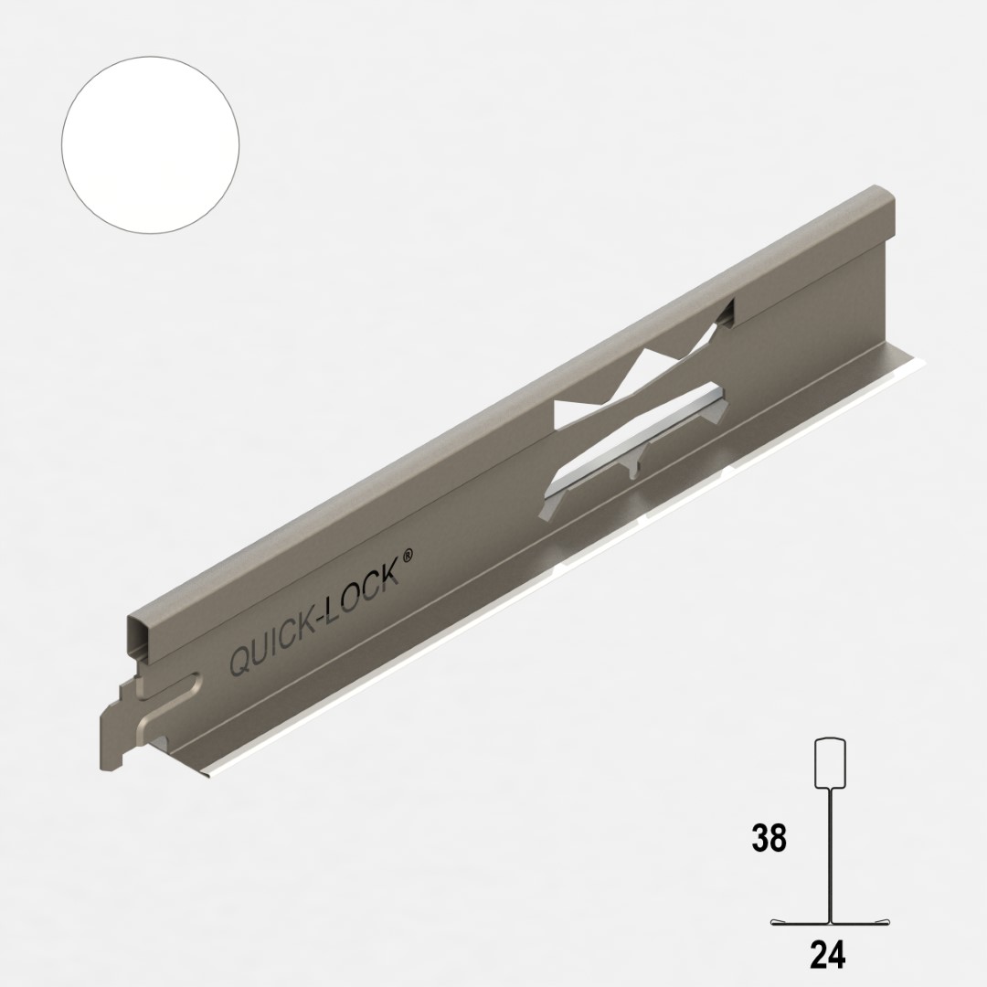 Api Quick-lock tussenprofiel 24/38 HE 600 mm Sneeuwwit (60 st/pk)