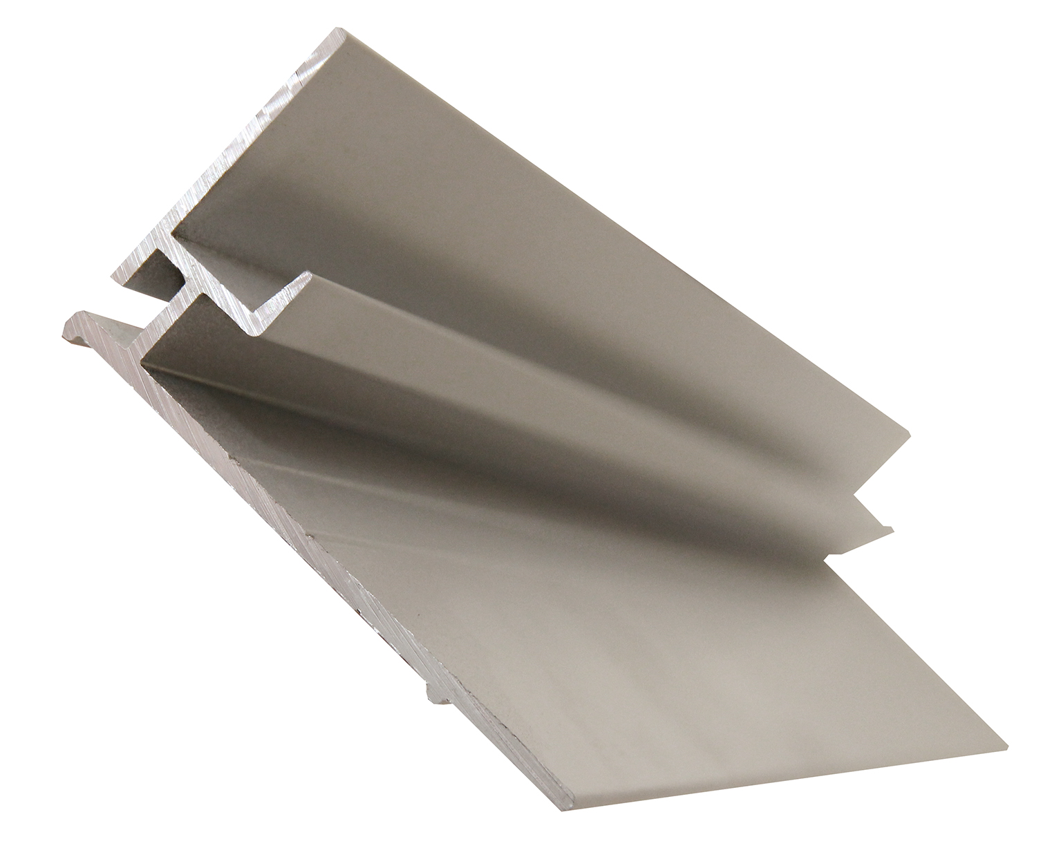 Alu halve bovenprofiel met Rail 4000mm wit