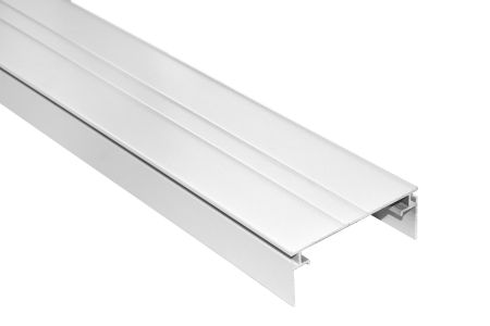 Alu bovenprofiel met rail 4000mm wit