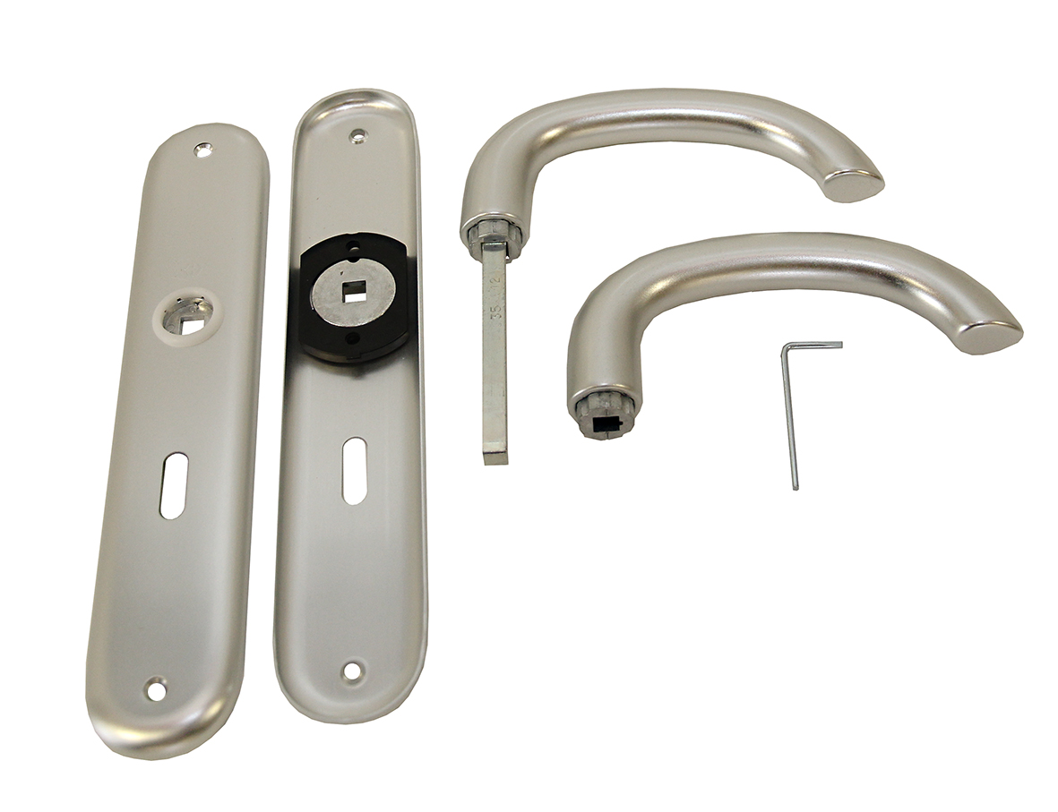 Hoppe set Marseille ronde kruk F1 1138/42 sleutel (rozet)