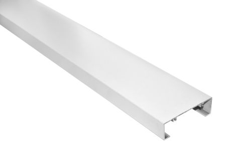 Alu wandbeeindigingsprofiel (blindprofiel) wit 3000mm