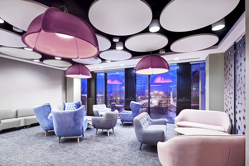 Ecophon Solo Circle, White Frost, 1200x1200x40mm 4 st/pk