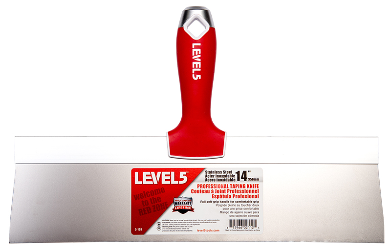 "Level 5 Afstrijkmes (5-138) RVS Soft grip 14""/355 mm"