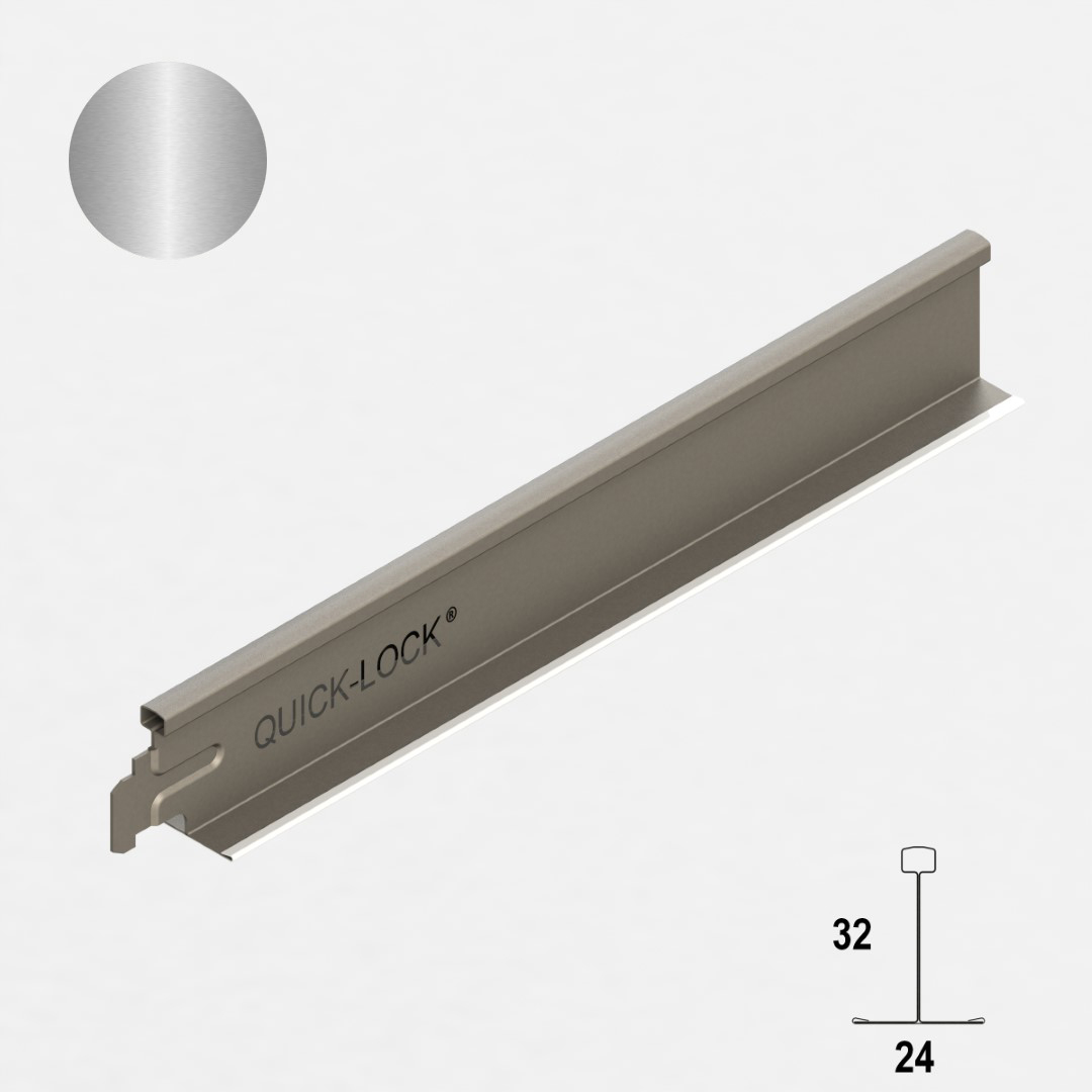 Api Quick-lock tussenprofiel 15/38 1200 mm Alu-geborsteld (60 st/pk)