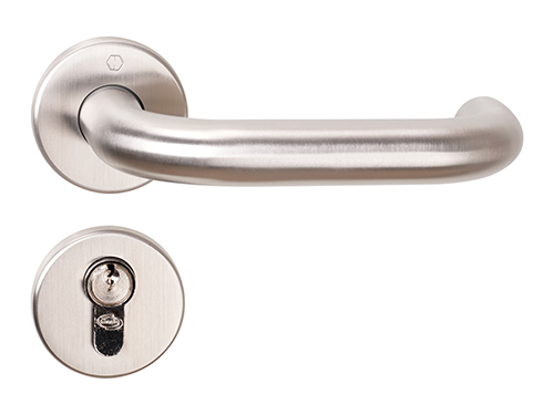 Hoppe set Paris ronde kruk RVS F69 Sleutel (E138z/42)