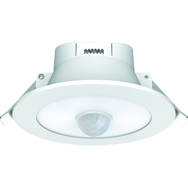 Luxe Led Downlighter 115 mm 8W + PIR Sensor (instelbaar in 3 kleuren 3000/4000/5700K