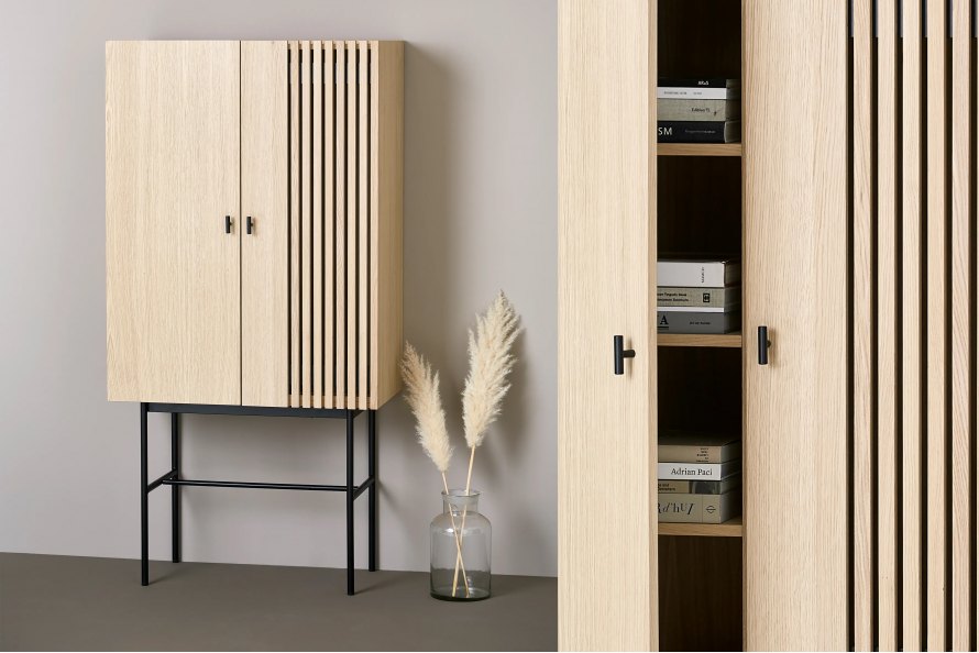 Oak Highboard Cabinet 80cm Array | Scandi Design|Pepper Sq