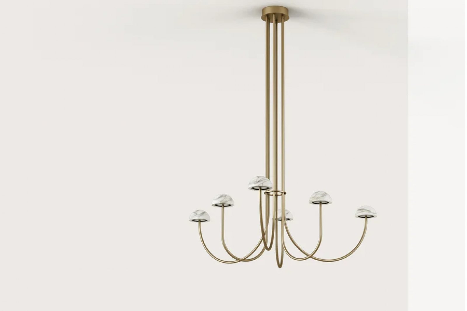 Muse Marble 6 Light Chandelier   / 1
