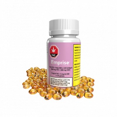 5 mg THC + 5 mg CBD Softgels (120ct)