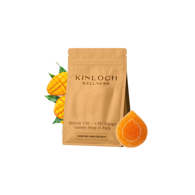 Refresh™- CBG + CBD Mango Gummy Drop (15pc)