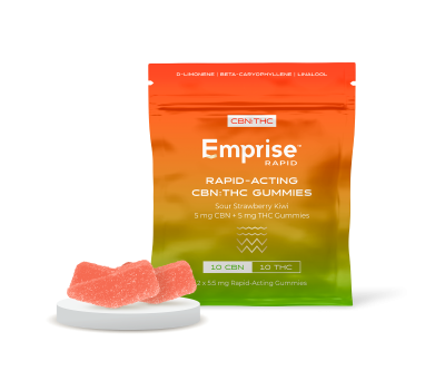 Sour Strawberry Kiwi 5 mg CBN + 5 mg THC Gummies (2pc)