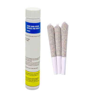 Glazed Sour Dubb Rosin Infused Pre-rolls 0.5g x3
