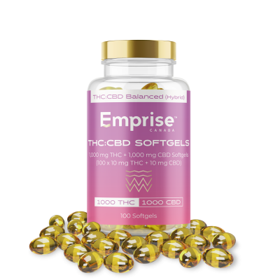 1,000:1000 mg THC Softgels (100ct)