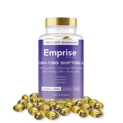 1000 mg CBN + 1000mg CBG Softgels (100 x 10 mg CBN + 10 mg CBG)