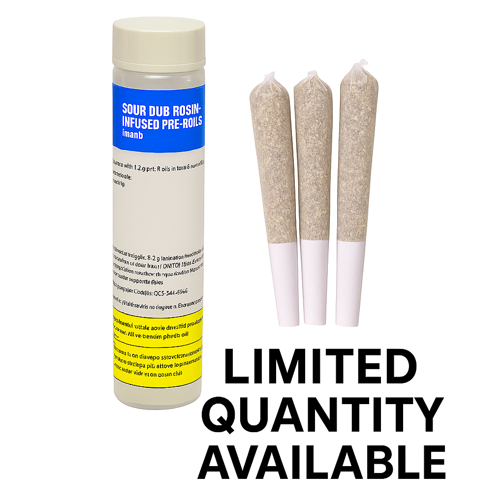 Glazed Sour Dubb Rosin Infused Pre-rolls 0.5g x3