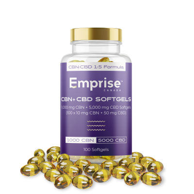 1000mg CBN + 5000mg CBD Softgels (10mg CBN + 50mg CBD x 100)