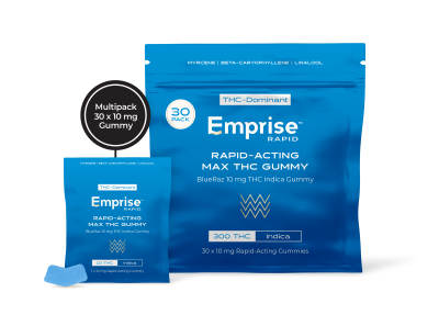 BlueRaz 10 mg THC Indica Gummies (30 Pack)