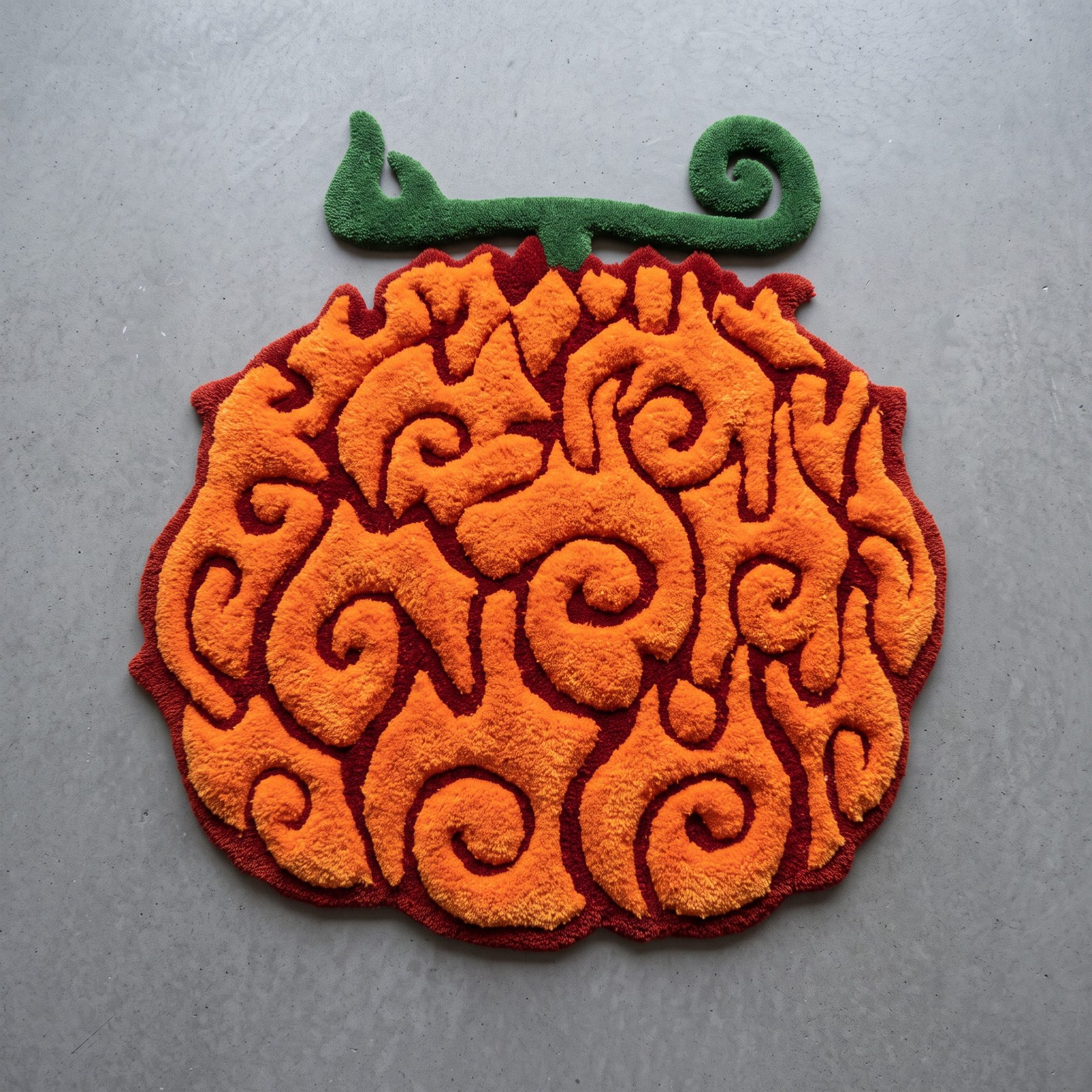 Pumpkin Swirl rug photo