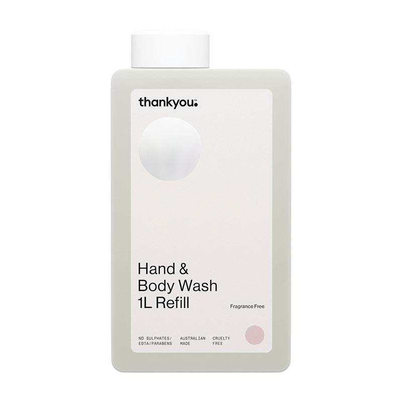 Thankyou Hand & Body Wash Fragrance Free Refill 1L