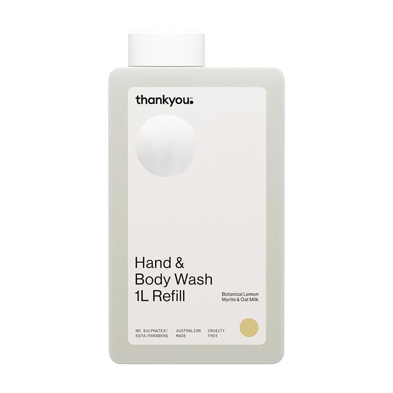 Thankyou Hand & Body Wash Botanical Lemon Myrtle & Oat Milk Refill 1L
