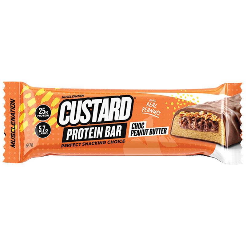 Muscle Nation Custard Protein Bar Choc Peanut Butter 60g