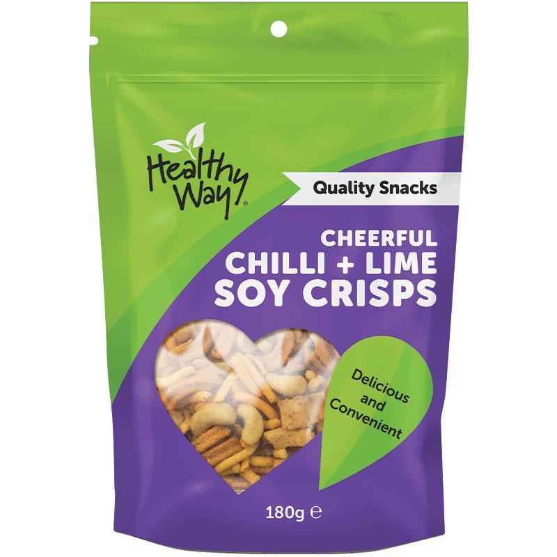 Healthy Way Cheerful Chilli and Lime Soy Crisps 180g
