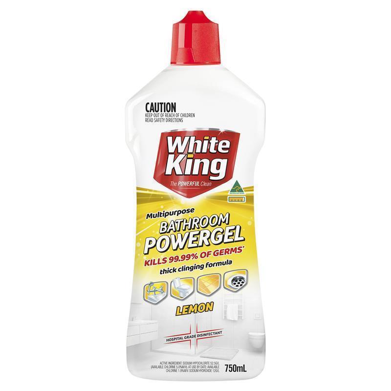 White King Bathroom Power Gel Lemon 750ml
