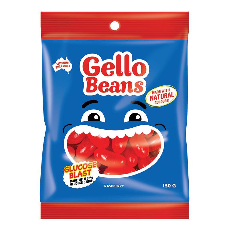 Gello Beans Raspberry 150g