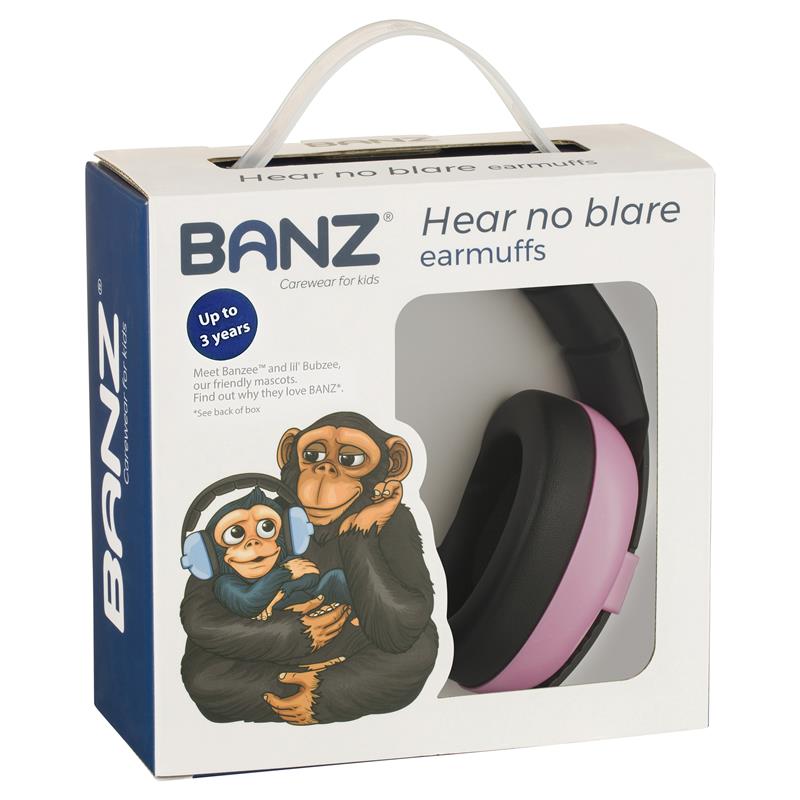 Banz Ear Muffs Mini 3+ Months to 2 Years Petal Pink