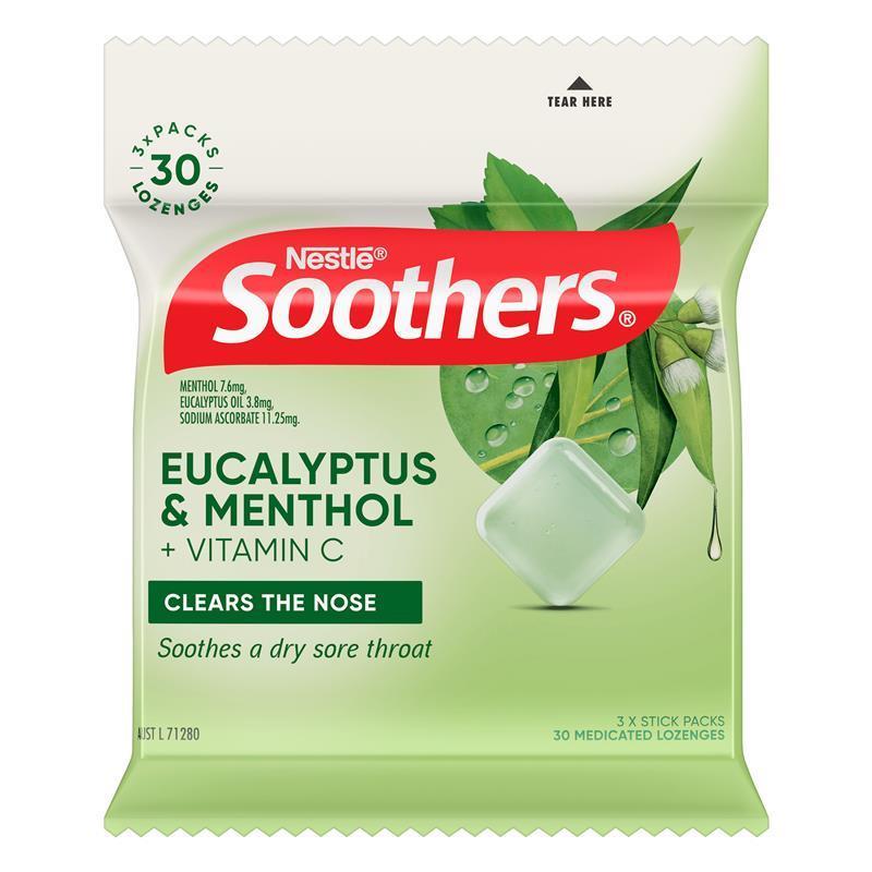 Soothers Eucalyptus & Menthol 3x10 Lozenge Multipack