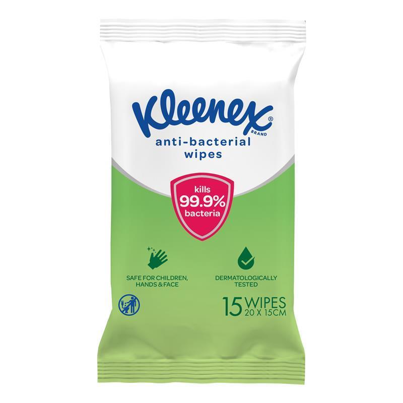 Kleenex Antibacterial Wipes 15 Pack