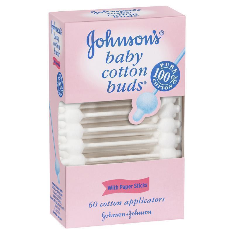 Johnson's Baby Cotton Applicator Buds 60 Pack