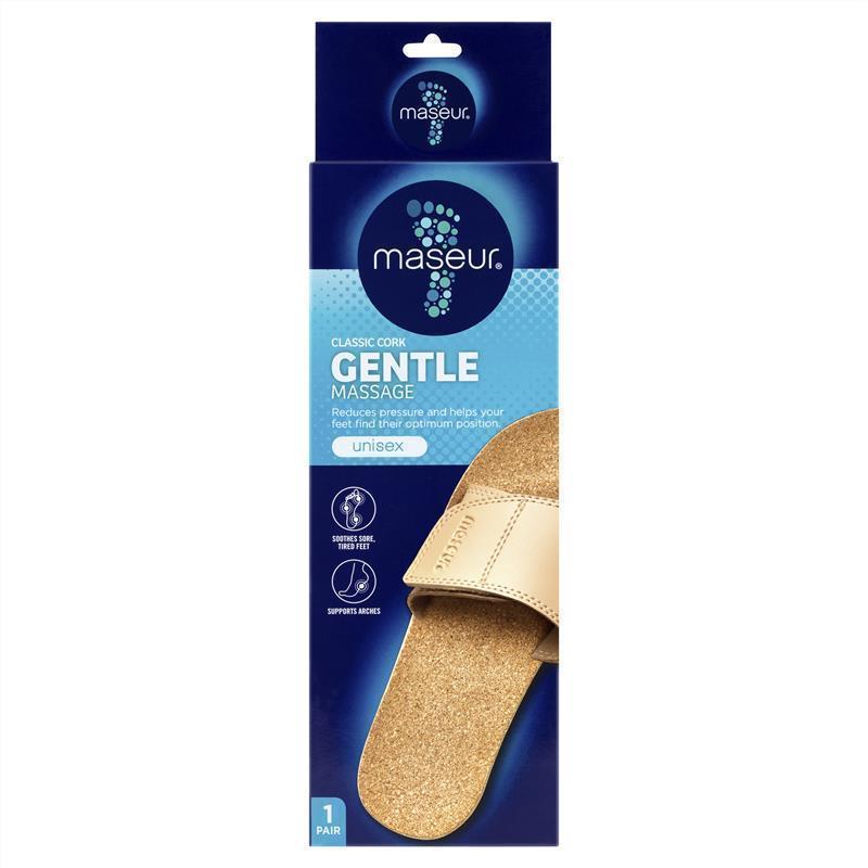 Maseur Gentle Massage Sandal Beige Size 9 Unisex