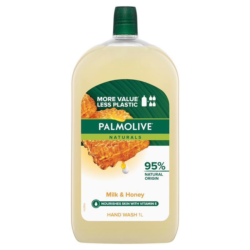 Palmolive Naturals Softwash Hand Wash Refill Milk & Honey 1L