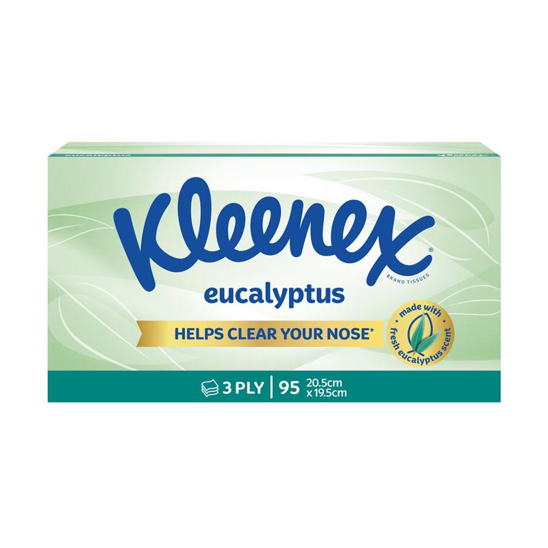 Kleenex Facial Tissues Eucalyptus 3 ply 95